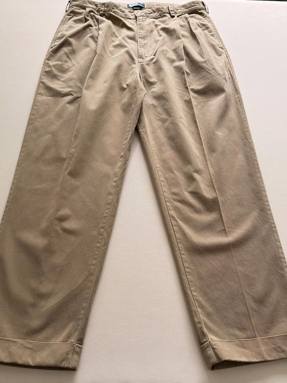 Polo Ralph Lauren Pleated Chino Pants Cotton Brown Waist 38/30